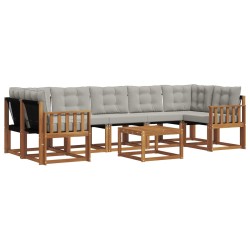 Ensemble de canapés d'extérieur 8 pcs Gris Naturel et Clair 526489526489
