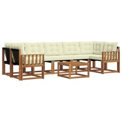 Ensemble de canapés d'extérieur 8 pcs Naturel et Crème 526490526490