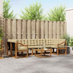 Ensemble de canapés d'extérieur 8 pcs Naturel et Beige 526491526491