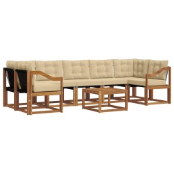 Ensemble de canapés d'extérieur 8 pcs Naturel et Beige 526491526491