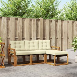 Ensemble de canapés d'extérieur 4 pcs Naturel et Crème 526495526495