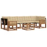 Ensemble de canapés d'extérieur 8 pcs Naturel et Beige 526496526496