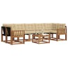 Ensemble de canapés d'extérieur 8 pcs Naturel et Beige 526496526496