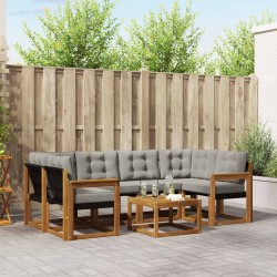 Ensemble de canapés d'extérieur 7 pcs Gris Naturel et Clair 526500526500