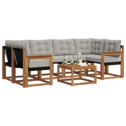 Ensemble de canapés d'extérieur 7 pcs Gris Naturel et Clair 526500526500