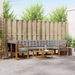 Ensemble de canapés d'extérieur 8 pcs Gris Naturel et Clair 526504526504