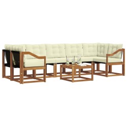 Ensemble de canapés d'extérieur 8 pcs Naturel et Crème 526505526505