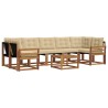 Ensemble de canapés d'extérieur 8 pcs Naturel et Beige 526506526506