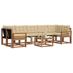 Ensemble de canapés d'extérieur 8 pcs Naturel et Beige 526506526506