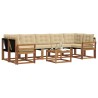 Ensemble de canapés d'extérieur 8 pcs Naturel et Beige 526506526506