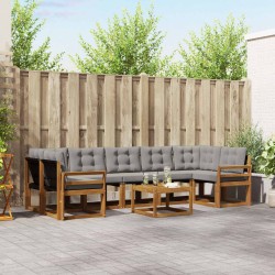 Ensemble de canapés d'extérieur 8 pcs Gris Naturel et Clair 526507526507