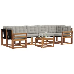 Ensemble de canapés d'extérieur 8 pcs Gris Naturel et Clair 526507526507
