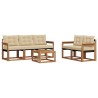 Ensemble de canapés d'extérieur 6 pcs Naturel et Beige 526508526508