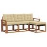 Ensemble de canapés d'extérieur 4 pcs Naturel et Beige 526515526515