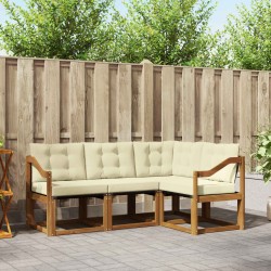 Ensemble de canapés d'extérieur 4 pcs Naturel et Crème 526521526521