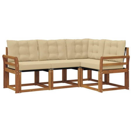 Ensemble de canapés d'extérieur 4 pcs Naturel et Beige 526523526523