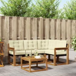 Ensemble de canapés d'extérieur 5 pcs Naturel et Crème 526525526525