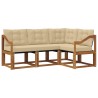 Ensemble de canapés d'extérieur 4 pcs Naturel et Beige 526530526530