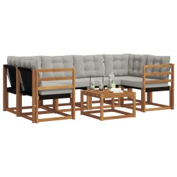 Ensemble de canapés d'extérieur 7 pcs Gris Naturel et Clair 526534526534
