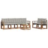 Ensemble de canapés d'extérieur 7 pcs Gris Naturel et Clair 526535526535