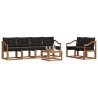Ensemble de canapés d'extérieur 7 pcs Naturel et Noir 526536526536