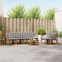 Ensemble de canapés d'extérieur 7 pcs Gris Naturel et Clair 526537526537