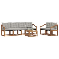 Ensemble de canapés d'extérieur 7 pcs Gris Naturel et Clair 526537526537