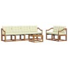 Ensemble de canapés d'extérieur 7 pcs Naturel et Crème 526538526538