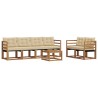 Ensemble de canapés d'extérieur 7 pcs Naturel et Beige 526541526541
