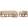 Ensemble de canapés d'extérieur 7 pcs Naturel et Beige 526541526541