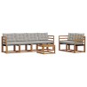 Ensemble de canapés d'extérieur 7 pcs Gris Naturel et Clair 526542526542