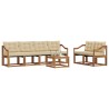 Ensemble de canapés d'extérieur 7 pcs Naturel et Beige 526543526543