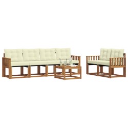 Ensemble de canapés d'extérieur 7 pcs Naturel et Crème 526545526545