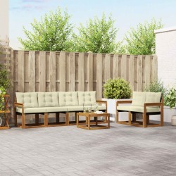 Ensemble de canapés d'extérieur 7 pcs Naturel et Crème 526546526546