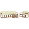 Ensemble de canapés d'extérieur 7 pcs Naturel et Crème 526546526546