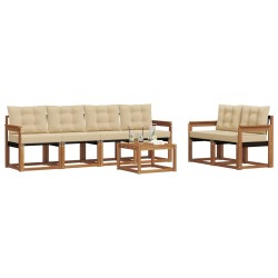 Ensemble de canapés d'extérieur 7 pcs Naturel et Beige 526547526547