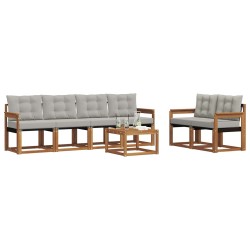 Ensemble de canapés d'extérieur 7 pcs Gris Naturel et Clair 526549526549