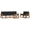 Ensemble de canapés d'extérieur 7 pcs Naturel et Noir 526550526550