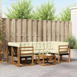 Ensemble de canapés d'extérieur 7 pcs Naturel et Crème 526554526554