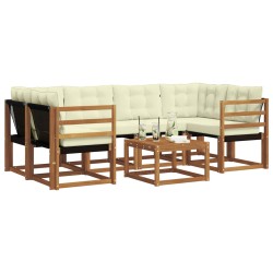 Ensemble de canapés d'extérieur 7 pcs Naturel et Crème 526554526554