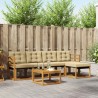 Ensemble de canapés d'extérieur 6 pcs Naturel et Beige 526556526556