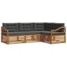Ensemble de canapés d'extérieur 4 pcs Naturel et Anthracite 526559526559