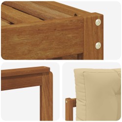 Ensemble de canapés d'extérieur 4 pcs Naturel et Beige 526561526561