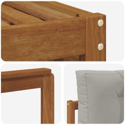 Ensemble de canapés d'extérieur 4 pcs Gris Naturel et Clair 526563526563