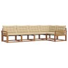 Ensemble de canapés d'extérieur 5 pcs Naturel et Beige 526564526564