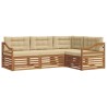 Ensemble de canapés d'extérieur 4 pcs Naturel et Beige 526566526566
