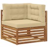 Ensemble de canapés d'extérieur 4 pcs Naturel et Beige 526566526566