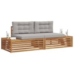 Ensemble de canapés d'extérieur 2 Pièce Gris Naturel et Clair 526569526569