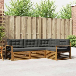 Ensemble de canapés d'extérieur 4 pcs Naturel et Anthracite 526570526570