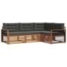 Ensemble de canapés d'extérieur 4 pcs Naturel et Anthracite 526570526570